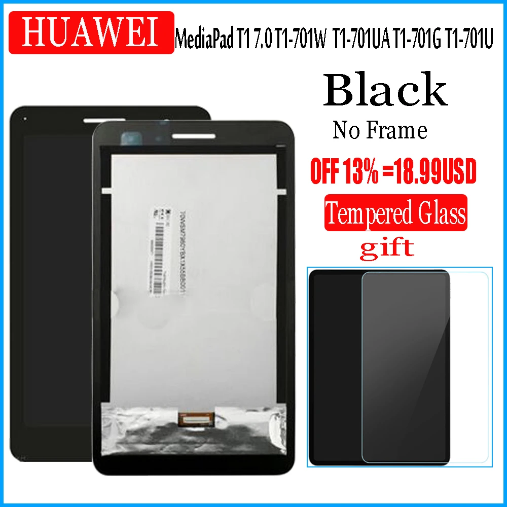 С рамкой ЖК дисплей и с сенсорным экраном для HUAWEI MediaPad T1 7 0 701 701U 701UA дигитайзер|huawei
