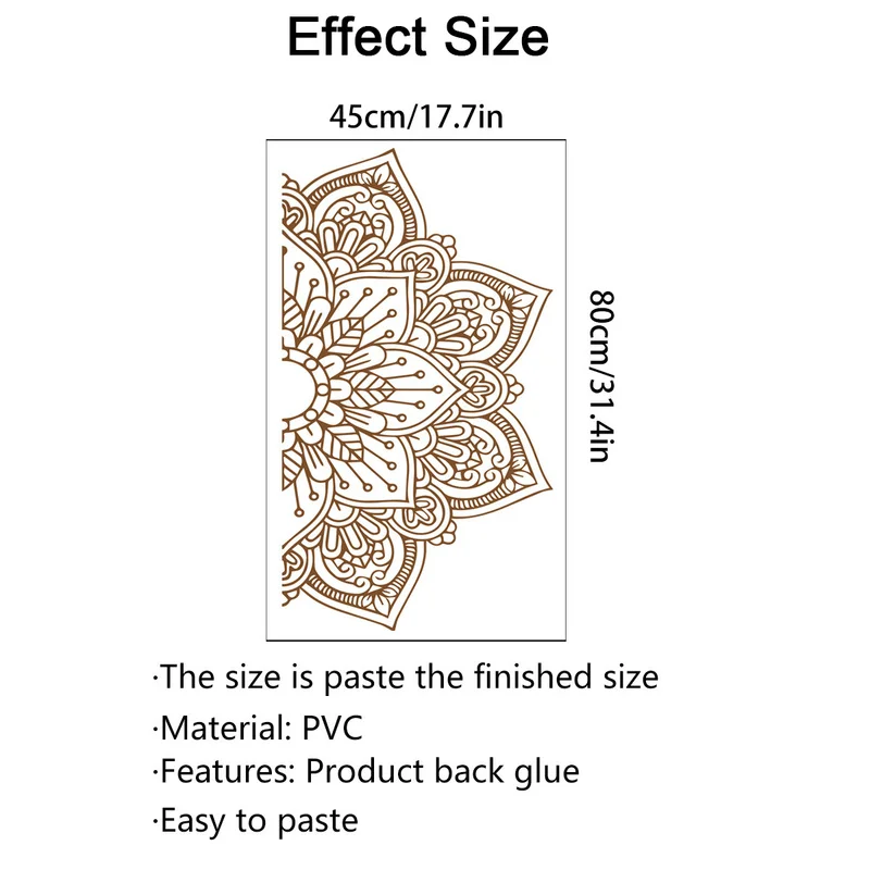 

Mandala Wall Decal Mandala Lotus Sticker Gift for Sister Best Friend Gift Mandala Flower Design Wallpaper Vinyl Murals Removable