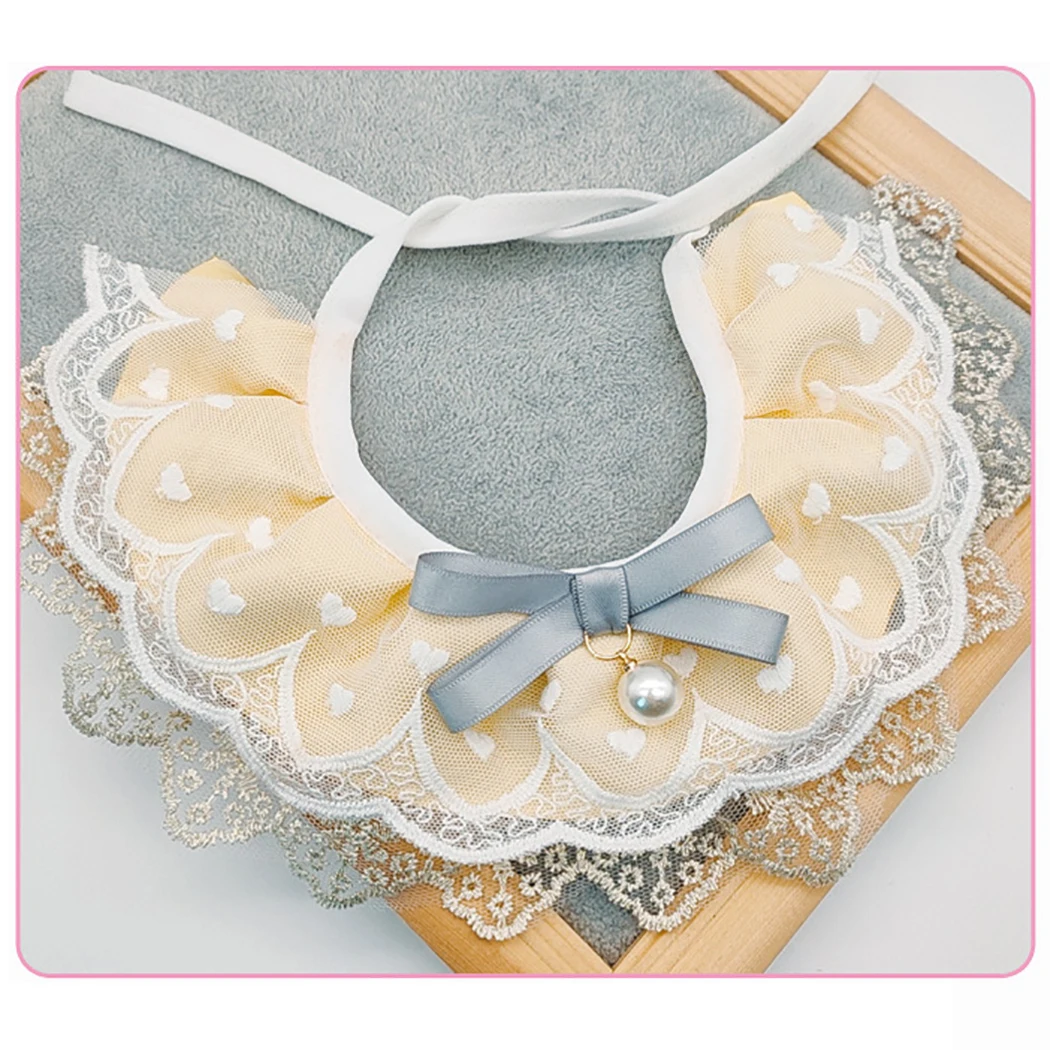 Cat Bandana Collar Lovely Bowknot Decorative Pet Small Dog Cute Nylon Adjustable for Puppy Kittens Necklace | Дом и сад