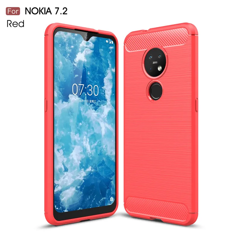 For Case Nokia 7.2 Cover Shockproof Silicone Brushed Bumper Phone Funda Coque 6.3&quot |