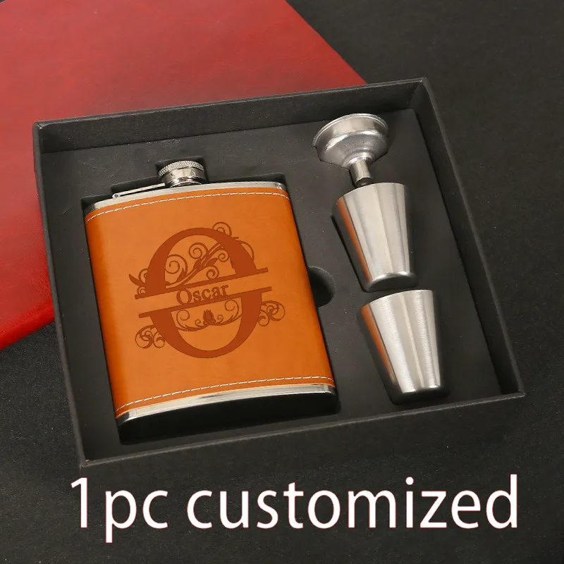 Колбы с индивидуальной гравировкой на заказ 7 унций наборы колб из нержавеющей