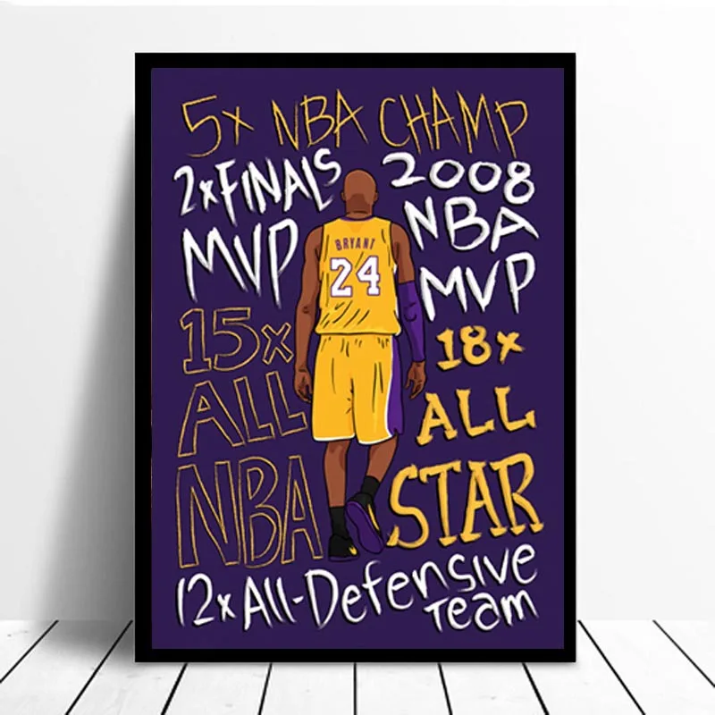 Kobe Bryant баскетбол искусство холст постеры принты домашний декор стены живопись