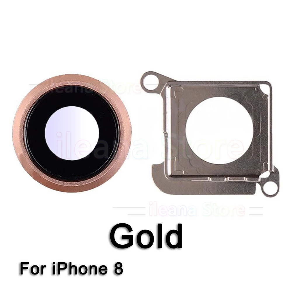 Сапфировое стекло задняя камера Стекло кольцо для iPhone 7 8 плюс камера объектив кольцо Крышка Оригинальная Замена - Цвет: i8 Gold