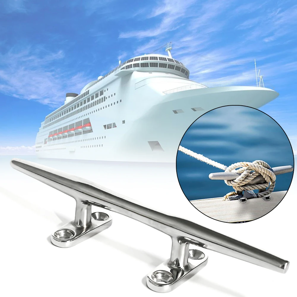 

Mooring Cleat Bollard 5" Boat /Yacht Deck Line Rope Cleat 316 Stainless Steel