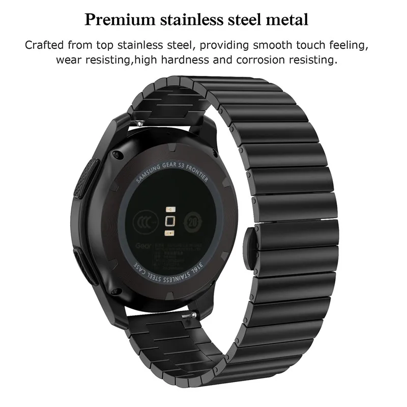 Ремешок совместимый Galaxy Watch 46 мм Smartwatch 22 мм металлический браслет из нержавеющей стали ремешок браслет для samsung gear S3 Frontier Classic