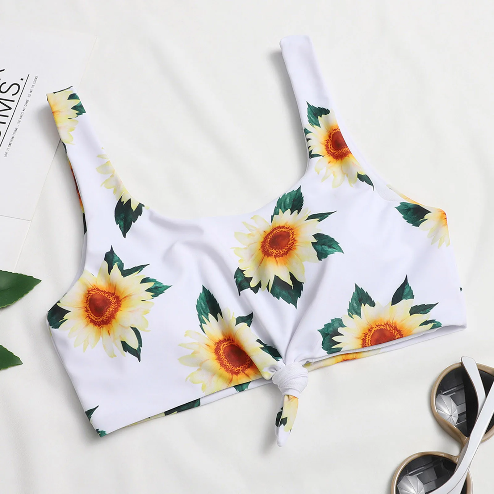 

Two Pieces Beach Wear Biquinis Swimsuit Ladies Sexy Swimsuit Split High Waist Colorblock Print Swimsuit Sexy Bikini Mujer 2021