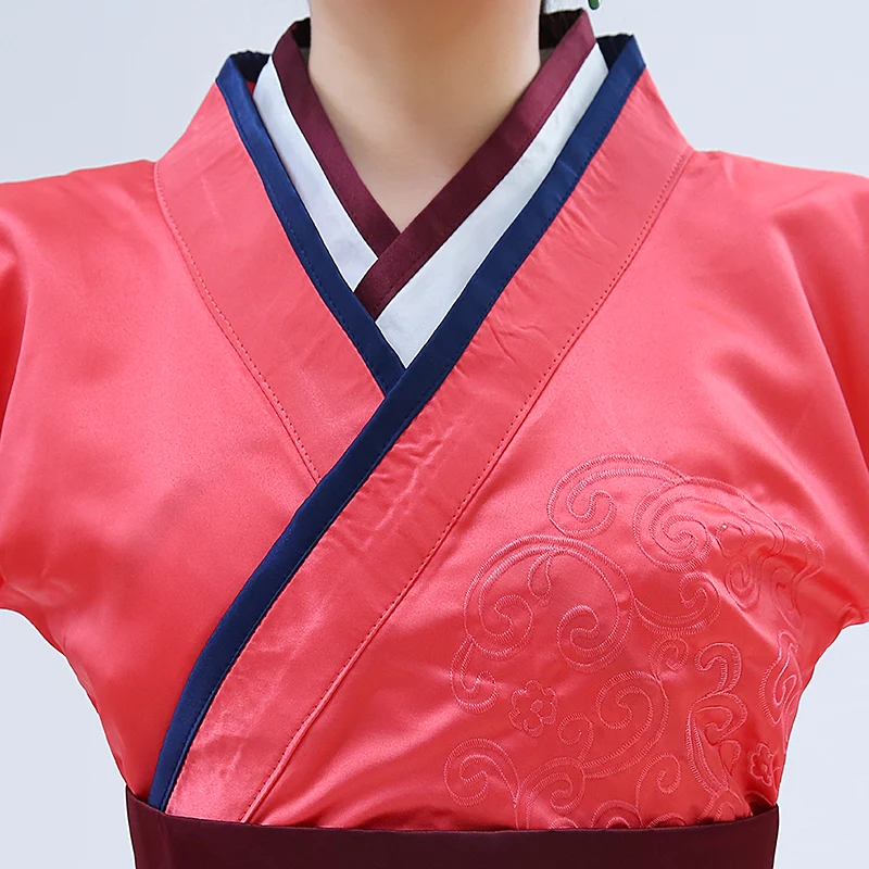 

chinese Traditional Embroidery hanfu women cosplay Maid court ladies stage high quality skirt National Retro dance skirt set