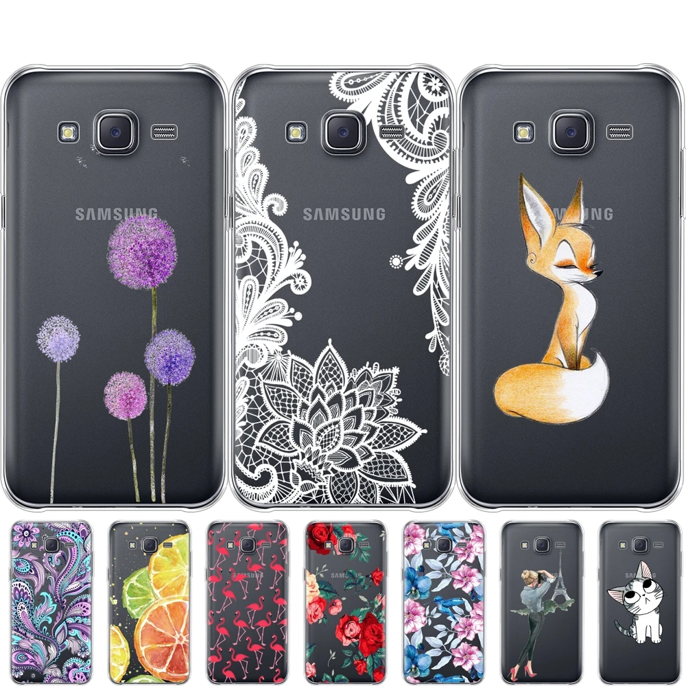 Чехол для Samsung Galaxy J5 Мягкий Силиконовый ТПУ чехол 2015 задняя крышка полная