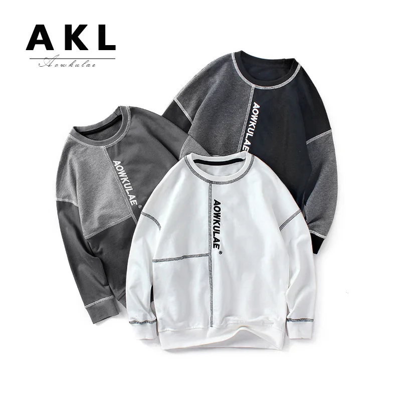 

Teens Clothing 2021 Spring New Boy Cotton T Shirt Casual Korean Splicing Pullovers For Children Teen Boys Fashion Print T Shirts