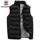 Мужской плотный жилет AEMAPE, хлопковый жилет без рукавов, зимние мужские жилеты, теплый жилет