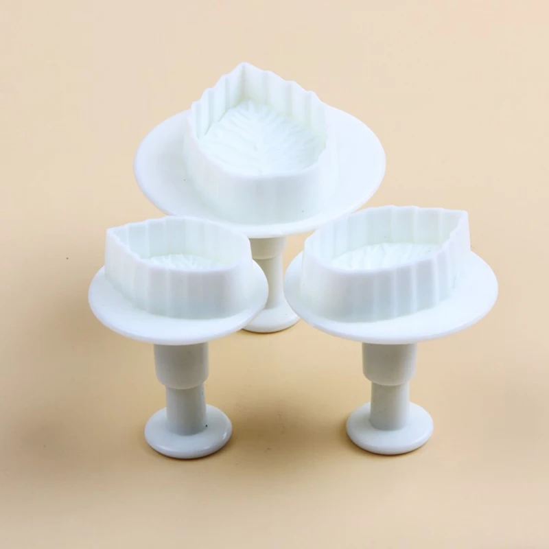 New 2019 3Pcs Cake Tool Rose Leaf Plunger Fondant Decorating Sugarcraft Mold Cutter Tools Hot Sale Bakeware | Дом и сад