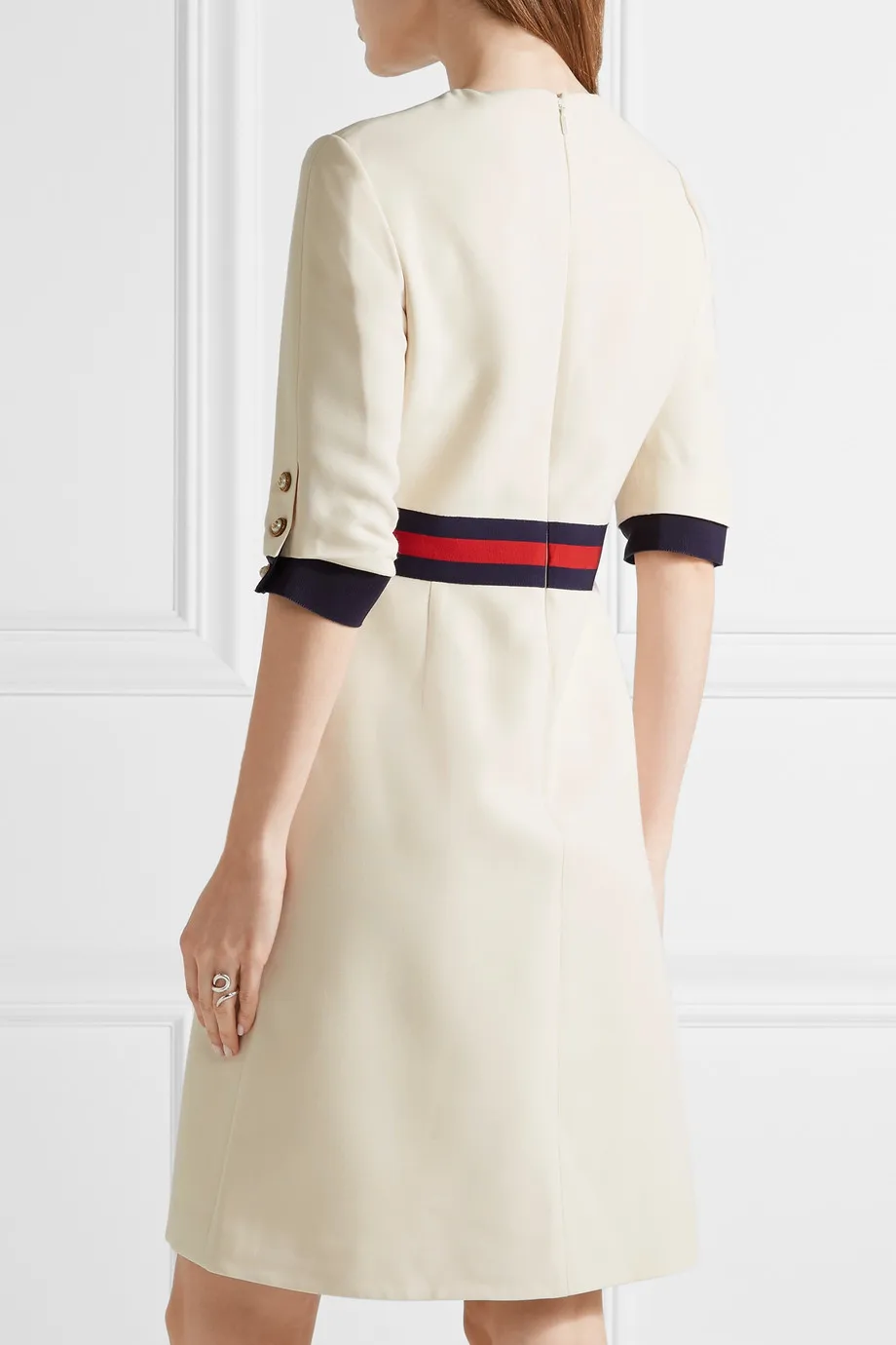 PandaQ женское платье подгонянное Подиум OL офисные ветряные строчки однотонные