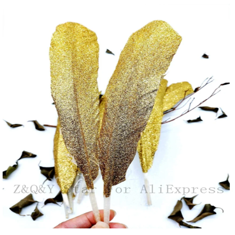 

2-10 натуральных 25-30 см (10-12 дюймов) индейка гнездо лес окрашенный белый спрей золото DIY Ювелирные изделия Ремесло АКСЕССУАРЫ перо