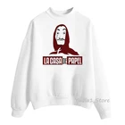 Худи La Casa De Papel женское с принтом бумажного дома, модный спортивный костюм, толстовка в стиле хип-хоп, зимний джемпер с капюшоном