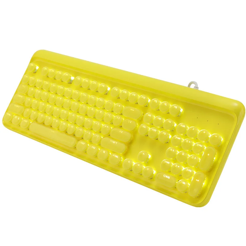 

Crystal Keycaps Punk Mechanical Keyboard, Computer Office Games Teclado