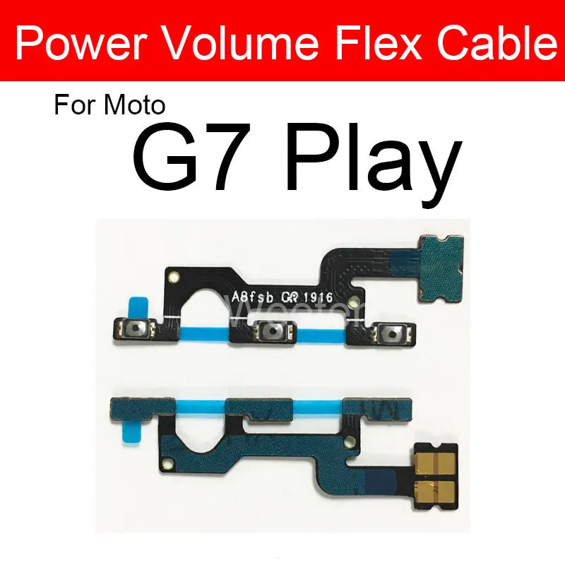 Гибкий кабель для Motorola Moto G4 G5 G5s G6 G7 G8 Power Play Plus с боковым ключом Butoon Flex ленточный