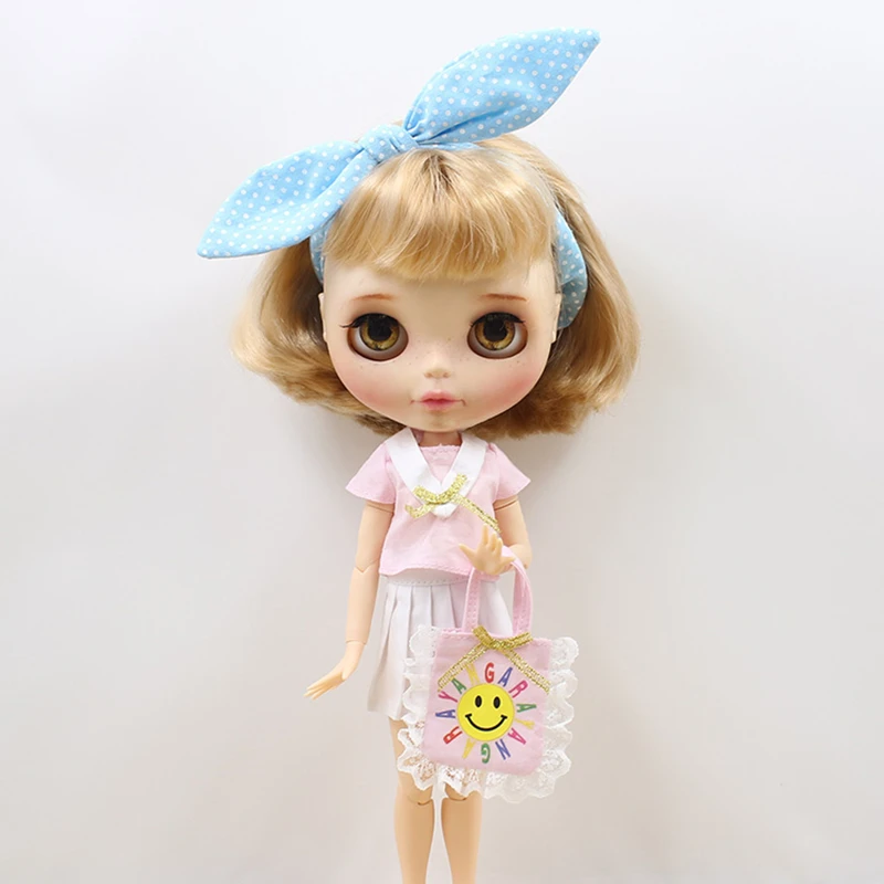 DBS icy blyth doll licca Милая юбка розовая рубашка сумка только одежда без куклы|toys free