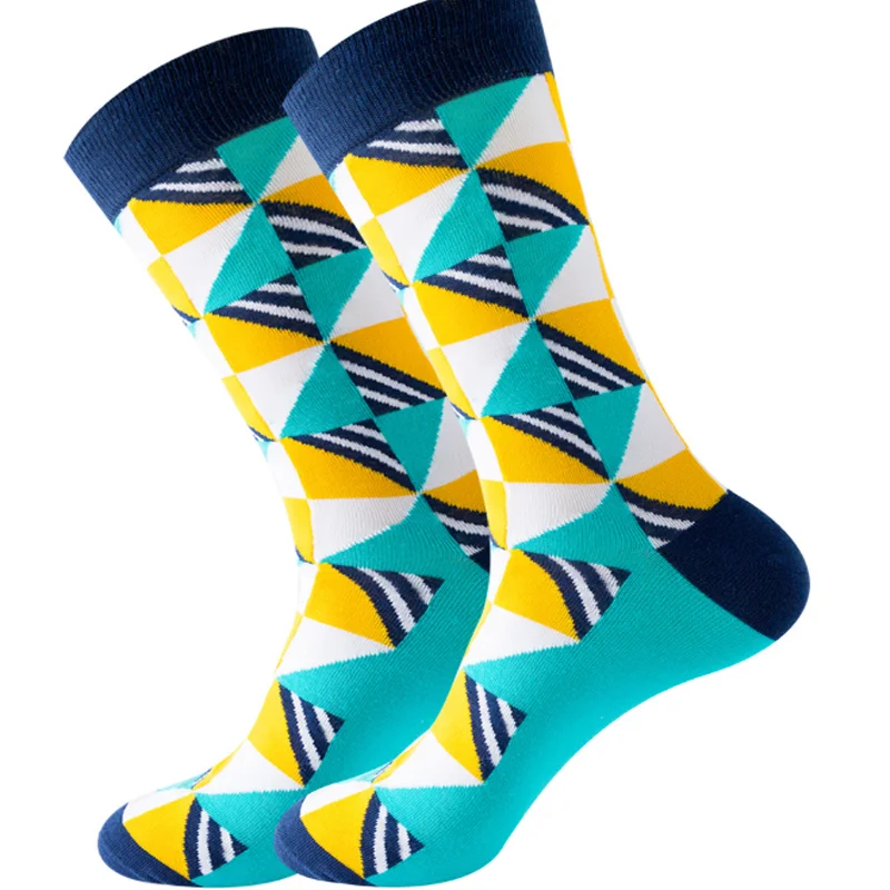 

Men Socks Cotton Funny Geometric Designer Socks Graphics Street Skateboard Socks For Men