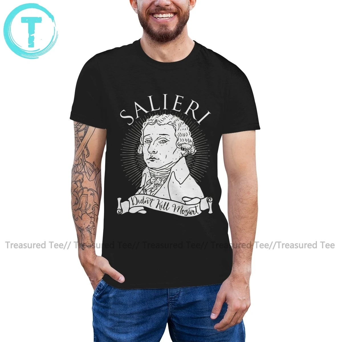 Amadeus T Shirt Salieri Didn T Kill Mozart T-Shirt Man Short Sleeves Tee Shirt Fun 100 Cotton Printed Tshirt