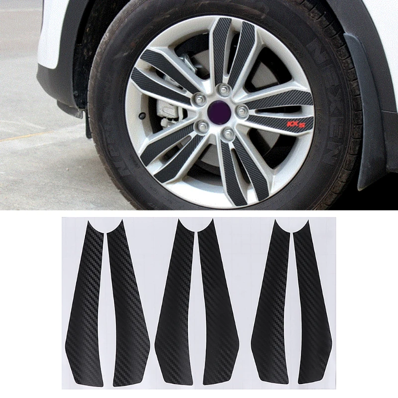 

Carbon Fiber Car Wheel Hub Decal Sticker Decoration Set For Kia KX5 Sportage 2016 2017