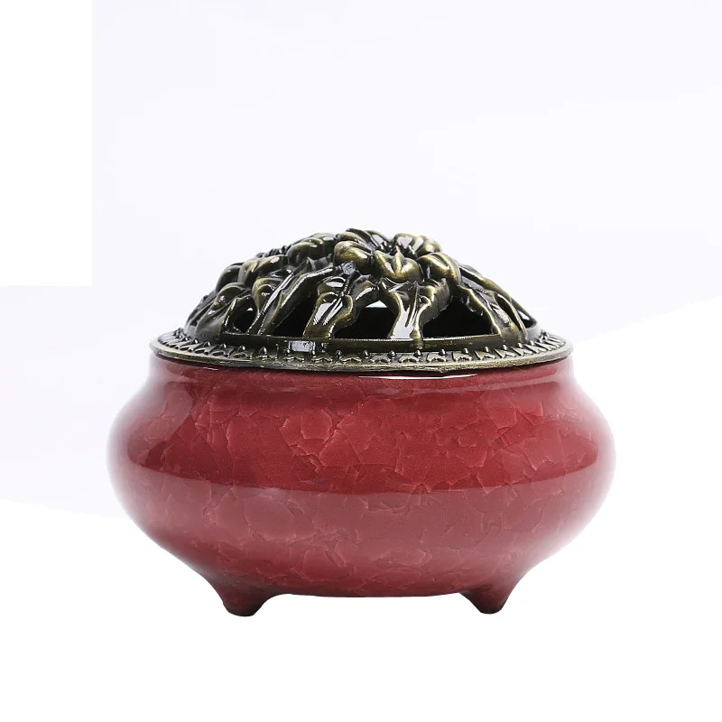 M Горящая черная глазурь чернильный диск керамическая Курильница для благовоний сиденье для дома домашнее украшение для благовоний C - Цвет: M