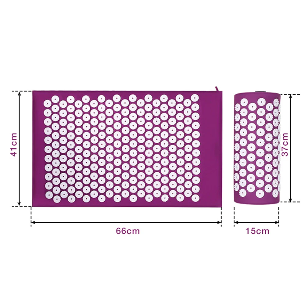 

Massager Cushion Relieve Stress Yoga Mat GdBaMa Back Body Pain Spike Mat Acupuncture Massage Yoga Mat with Pillow fashion Unisex