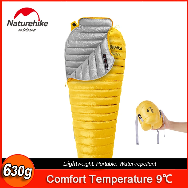 Naturehike CW300 Мумия форма зимний спальный мешок для взрослых холодной погоды Кемпинг