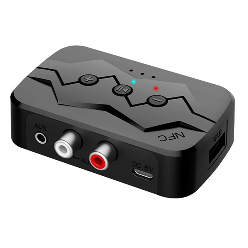 

NFC Bluetooth 5.0 Receiver Transmitter FM Stereo AUX 3.5mm Jack RCA Optical Wireless NFC Bluetooth Audio Adapter for TV
