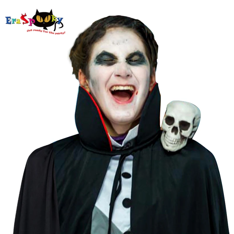 Eraspooky страшный костюм вампира Дракула Плащ Хэллоуин костюм для мужчин взрослых Карнавальная вечеринка, Забавный платье