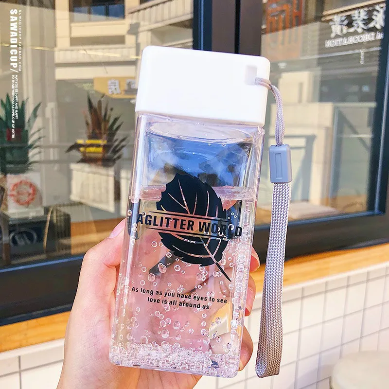 350 мл простая квадратная чашка для воды индивидуальная бутылка рук креативная