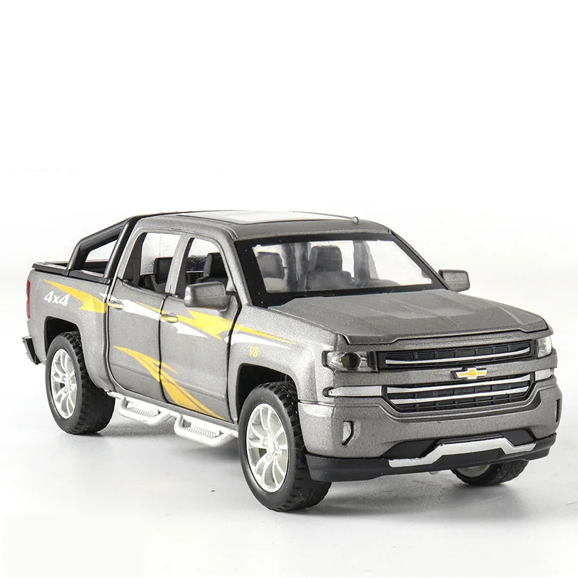 Модель автомобиля Silverado из сплава 1/32 детские игрушки Подлинная лицензия