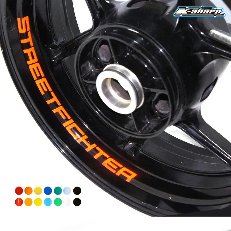 

8 X CUSTOM INNER RIM DECALS WHEEL Reflective STICKERS STRIPES FIT DUCATI STREETFICHTER