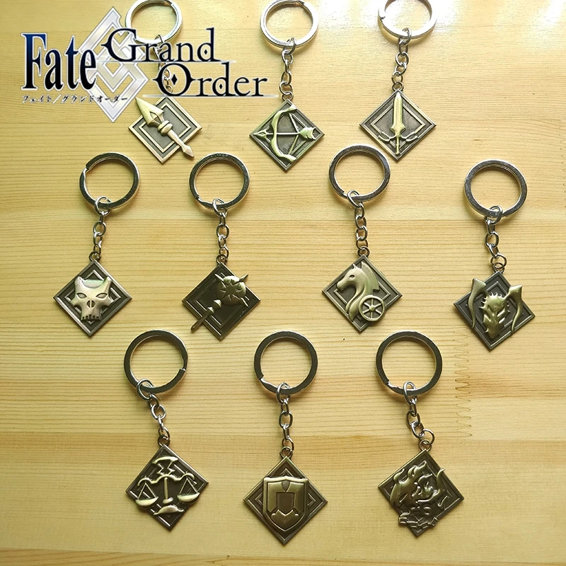 Аниме игра Fate/Grand Заказ Металлические Брелоки для ключей Mash Kyrielight Medusa Georgia OS