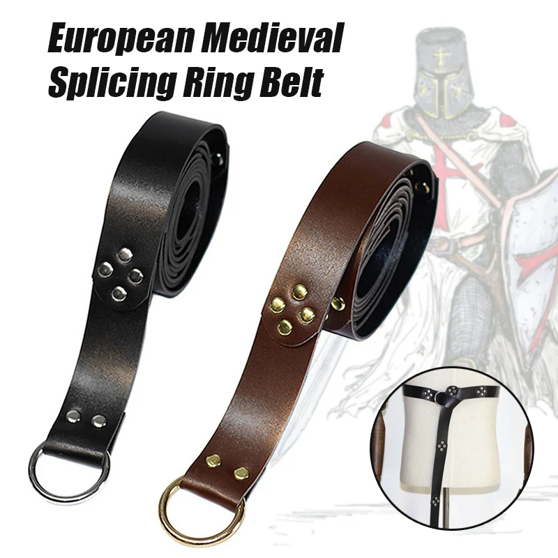 Мужской кожаный ремень-кольцо для косплея | Тематическая одежда и униформа