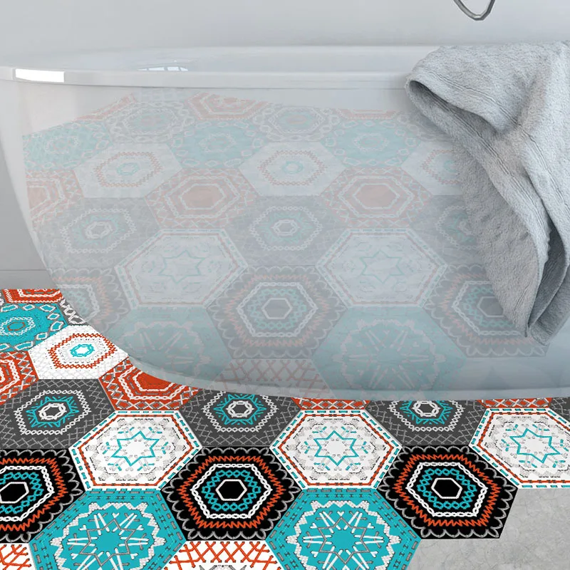 Промо-акция! 10 шт. Шестигранная Марокканская самоклеящаяся Нескользящая плитка