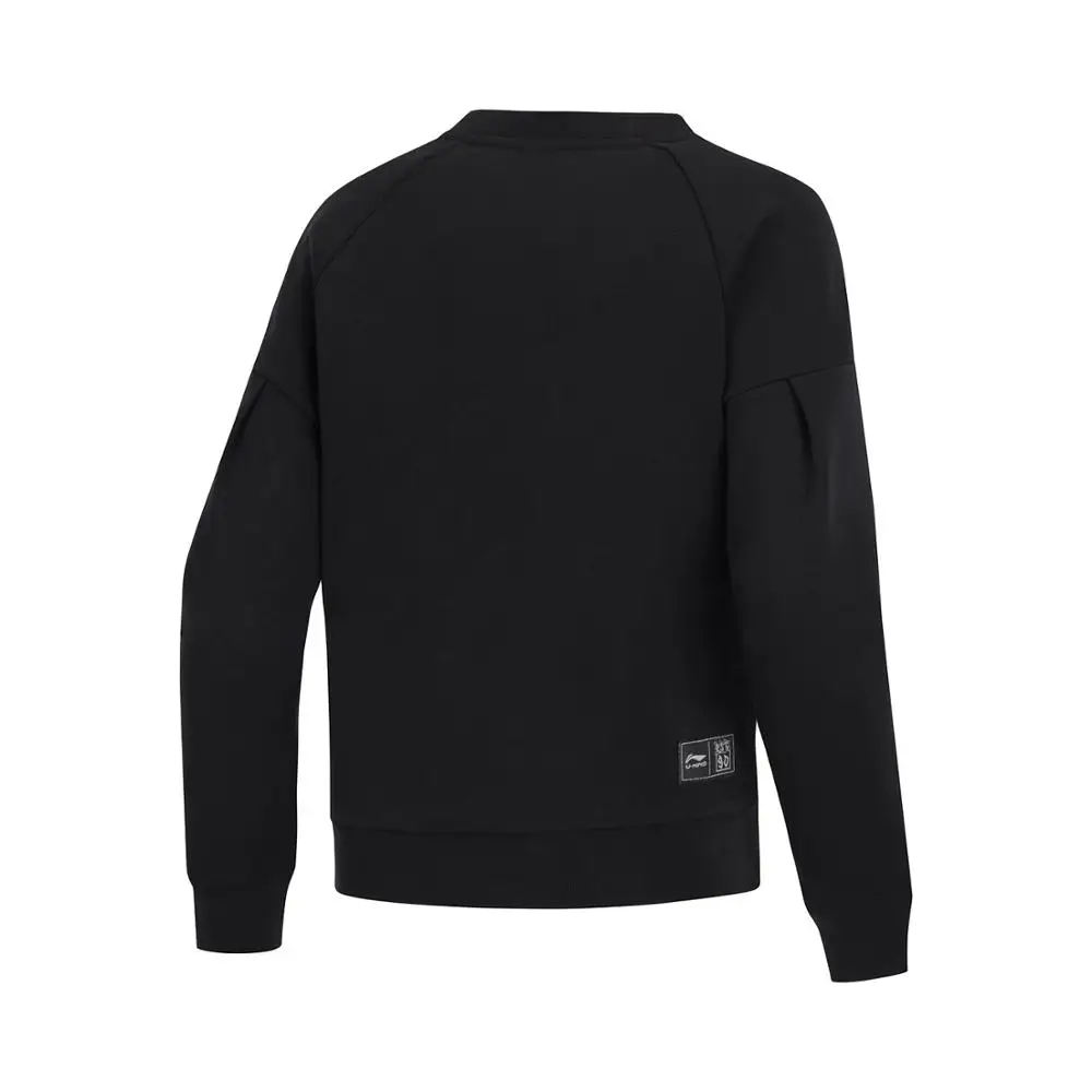 Женский свитер с принтом Li Ning классическая спортивная толстовка из 66% хлопка 34%