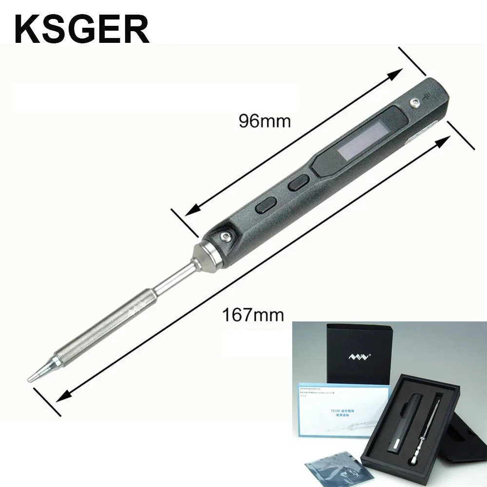 Умная цифровая портативная программируемая мини паяльная станция TS100 с ЖК