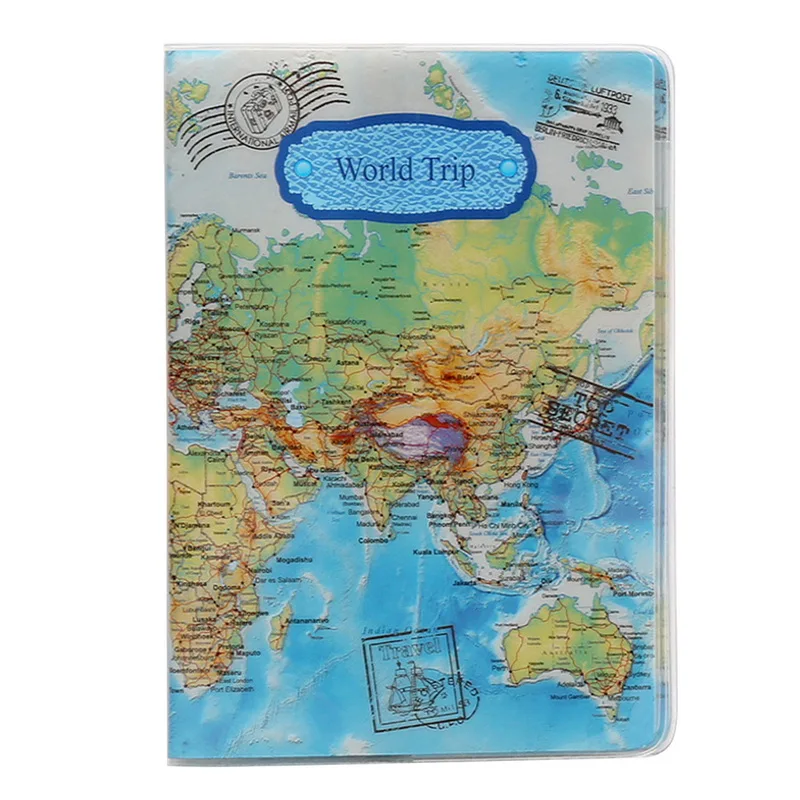 Креативная Обложка для паспорта с новым картой мира кошелек сумка держатель