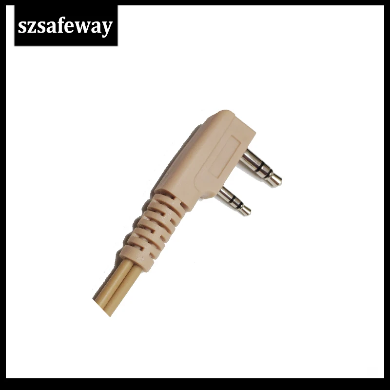 Двухпроводная рация бежевого цвета наушник телефон с кнопкой для разговора Kenwood