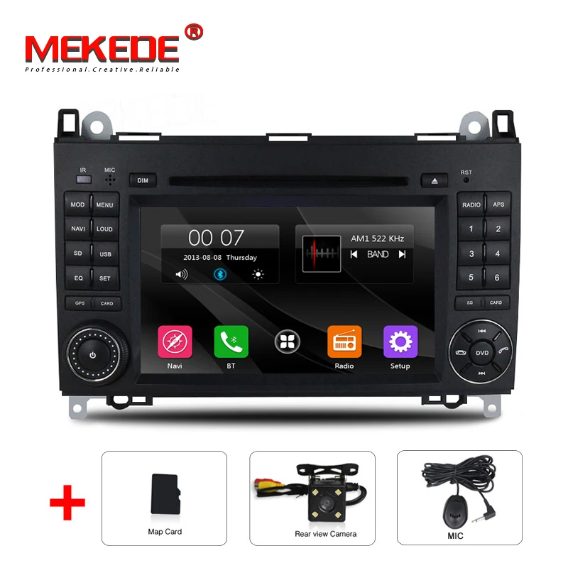 HD 2din автомобильный DVD gps головное устройство для Mercedes Benz B200 A B класс W169 W245 Viano Vito W639 Sprinter W906 3g Bluetooth Радио+ карта - Цвет: CAR DVD CAMERA