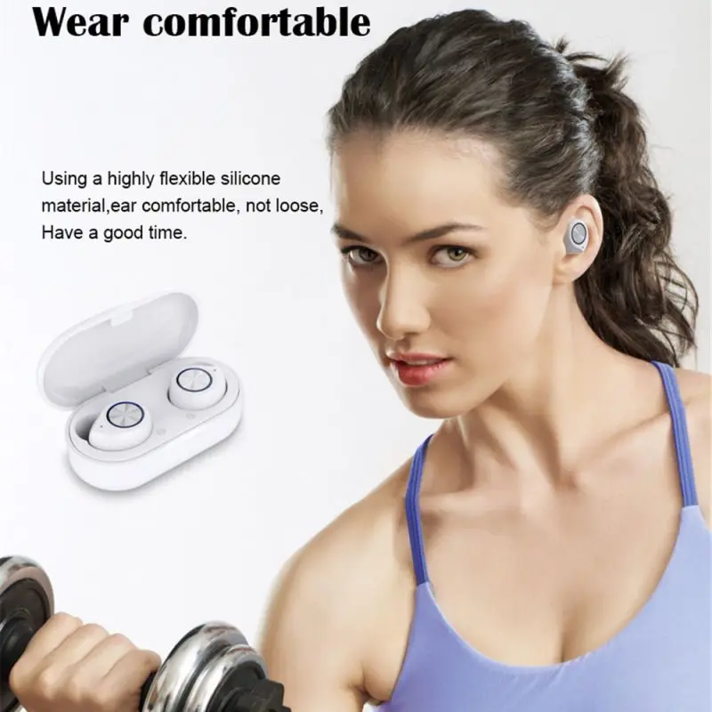 

2020 New Wireless Headphone Earphone Bluetooth 5.0 HiFi Stereo Headset Handsfree Call Sport Dual Earbuds Built-in HD Mic