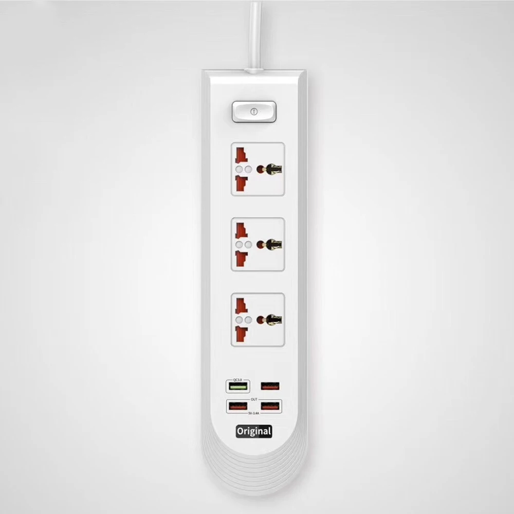 Несколько Мощность полосы 3 Way розетки приводит Электрический универсальное