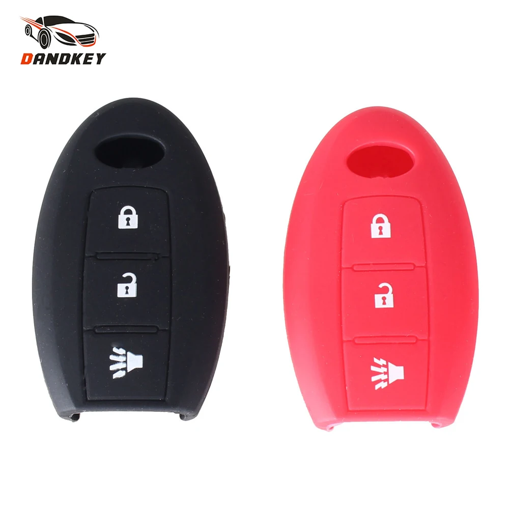 Чехол для автомобильного ключа Dandkey силиконовый чехол с 3 кнопками INFINITI EX35 FX35 FX45 G25