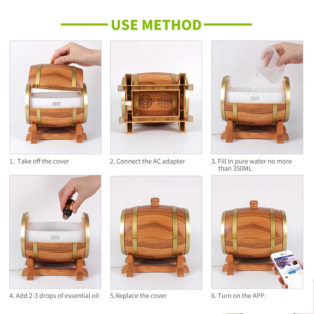 Bluetooth динамик винный бочонок Арома эфирное масло диффузор без воды