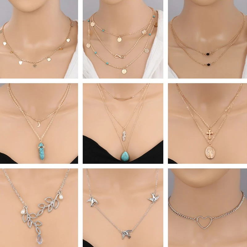 Женское колье с подвеской в виде листа|Ожерелья подвеской| |