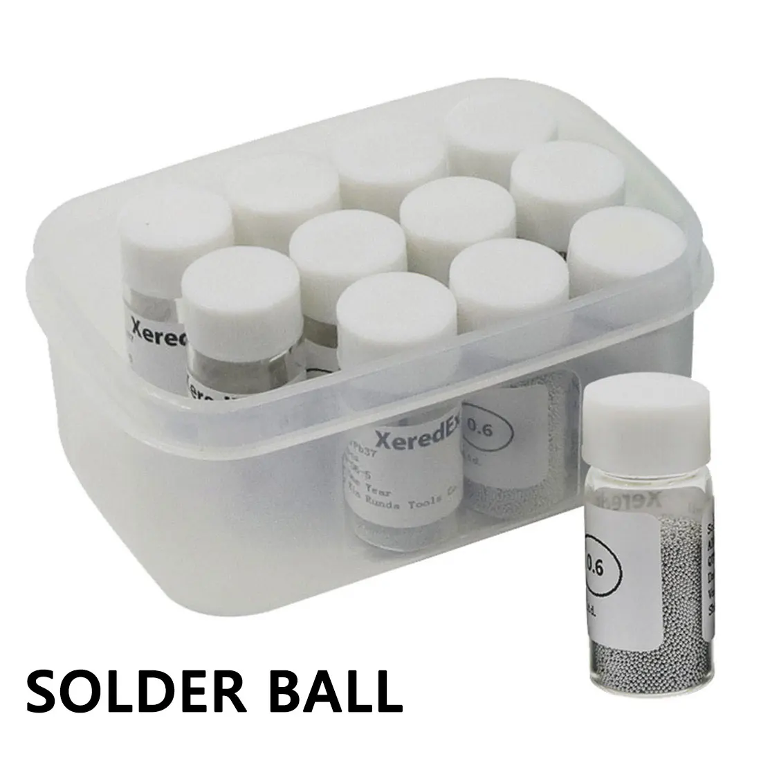 

BGA Leaded Solder Balls 250K/Bottle 0.25/0.3/0.35/0.4/0.45/0.5/0.55/0.6/0.65/0.76 Reballing Rework Repair Soldering Tools