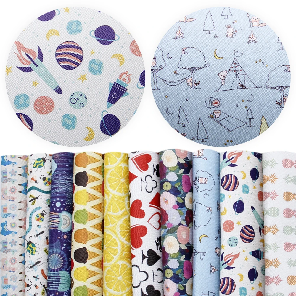 Дэвид Энджи 20*33 см с цветочным узором ананас лимон Синтетическая кожа ткань 1 шт DIY