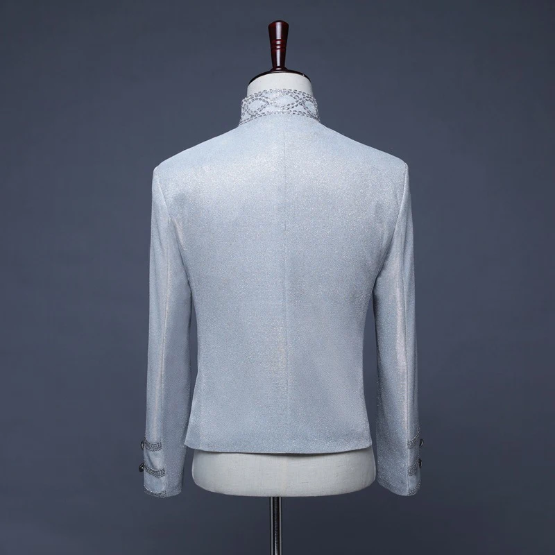 Мужской Блейзер в стиле милитари с воротником стойкой|Пиджаки| |