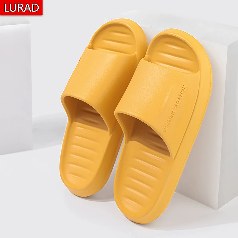 

2021 family thick soled slippers female summer family bathroom bath antiskid cool slippers indoor silent deodorant EVA slippers
