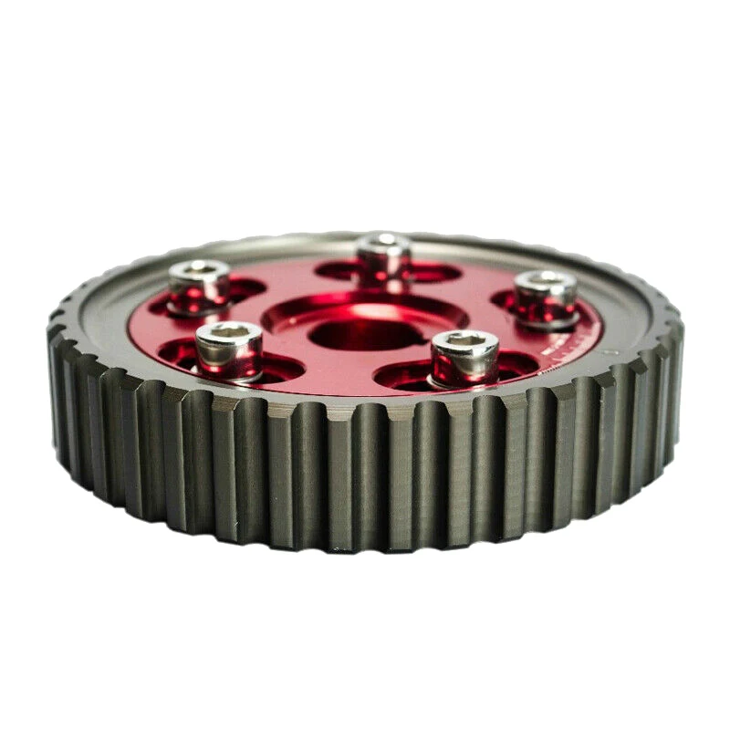 

Adjustable Cam Gears Pulley Timing Gear for Honda Civic D15 D16 SOHC D-SERIES 88-00 Del Sol 93-97 Red